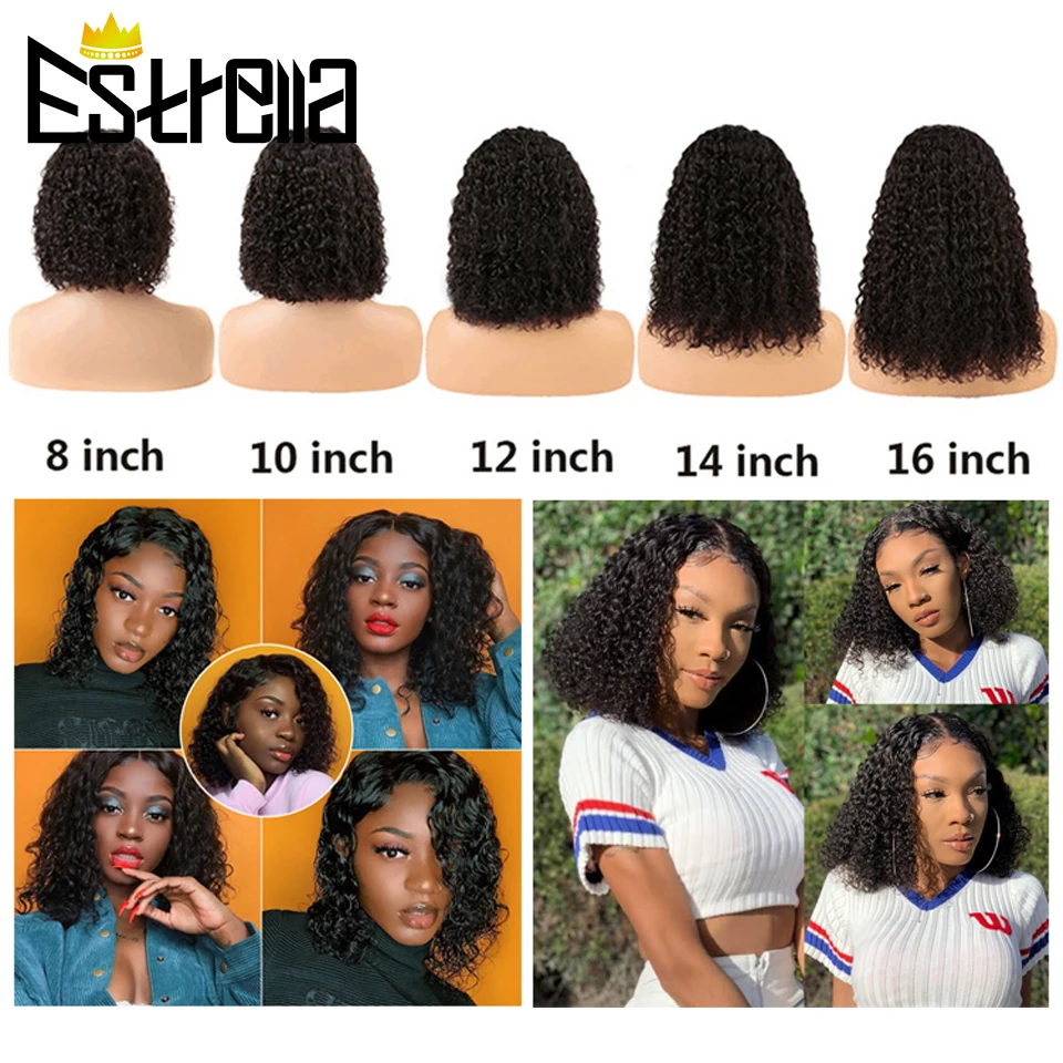 Короткие вьющиеся человеческие волосы парики Малайзия боб для женщин