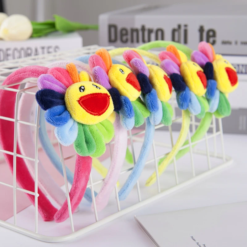 Цветная повязка на голову с подсолнухом для мытья лица мягкий макияж женские