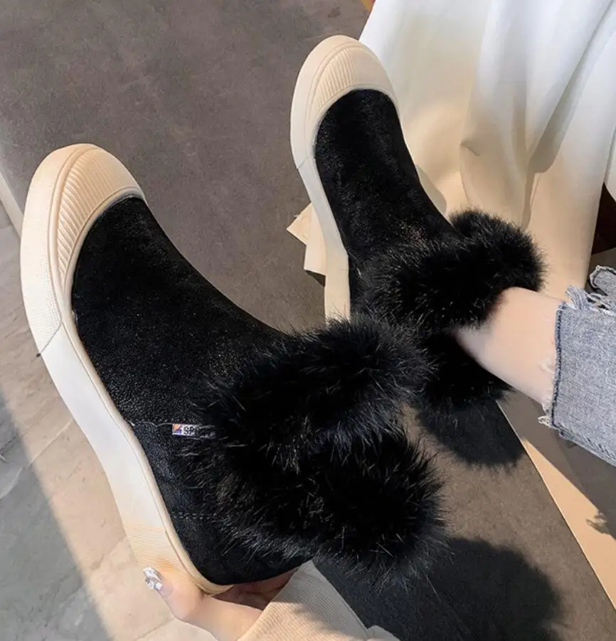 Женские зимние ботинки новинка 2020 Модная стильная обувь с высоким верхом