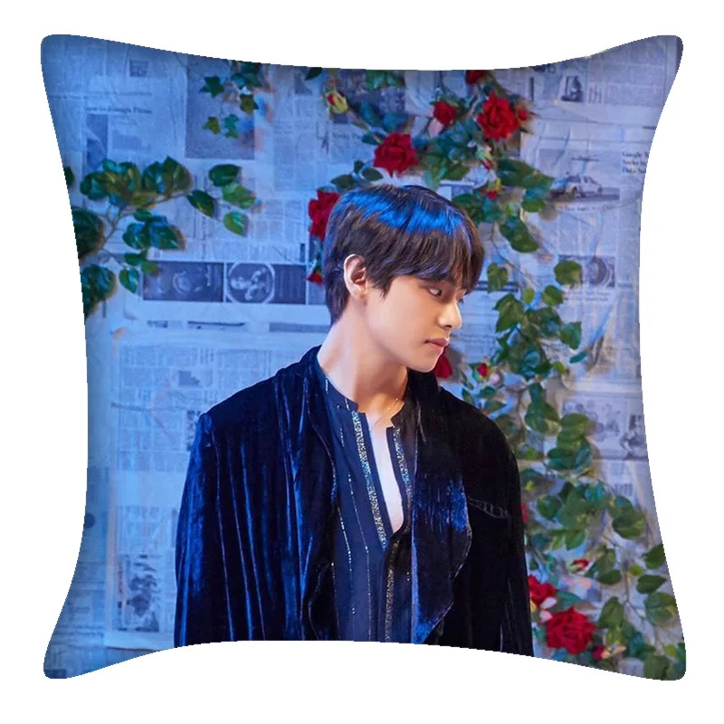 KPOP Подушка Bangtan подушка для мальчиков постельные принадлежности карта душа K-pop Home Bangtan Boys квадратная подушка с одной стороны - Цвет: 12
