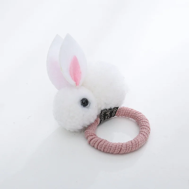 

1PCS Girl Snow Furball Rabbit Hair Rope Cute Hairpin Baby Pet Top Clip Small Fresh And Safe Headdress Children's Hairpin