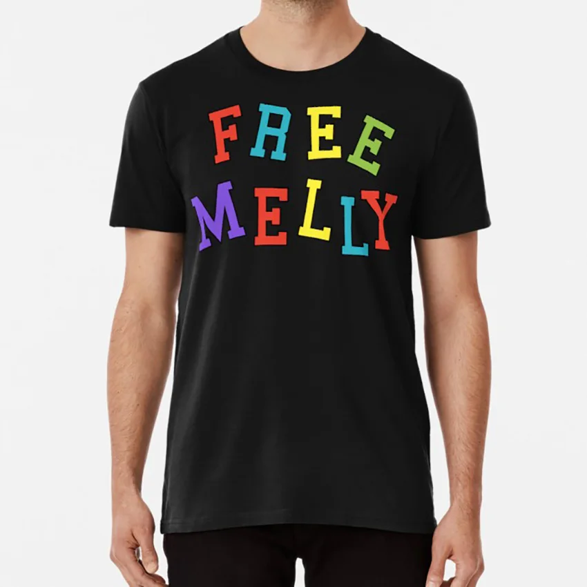Футболка Free Melly free melly ynw ynwmelly freemelly rap|Мужские футболки| |