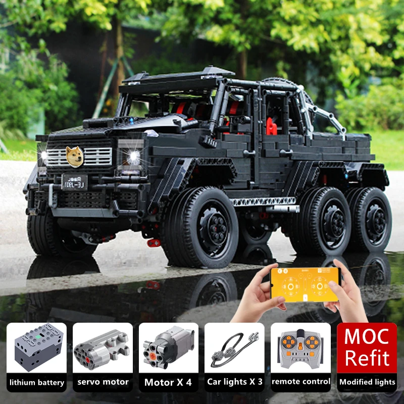 3300 шт. MOC G63 6x6 1: 8 Land Cruiser внедорожник строительный блок модель внедорожник автомобиль кирпич DIY игрушка детский праздничный подарочный набор