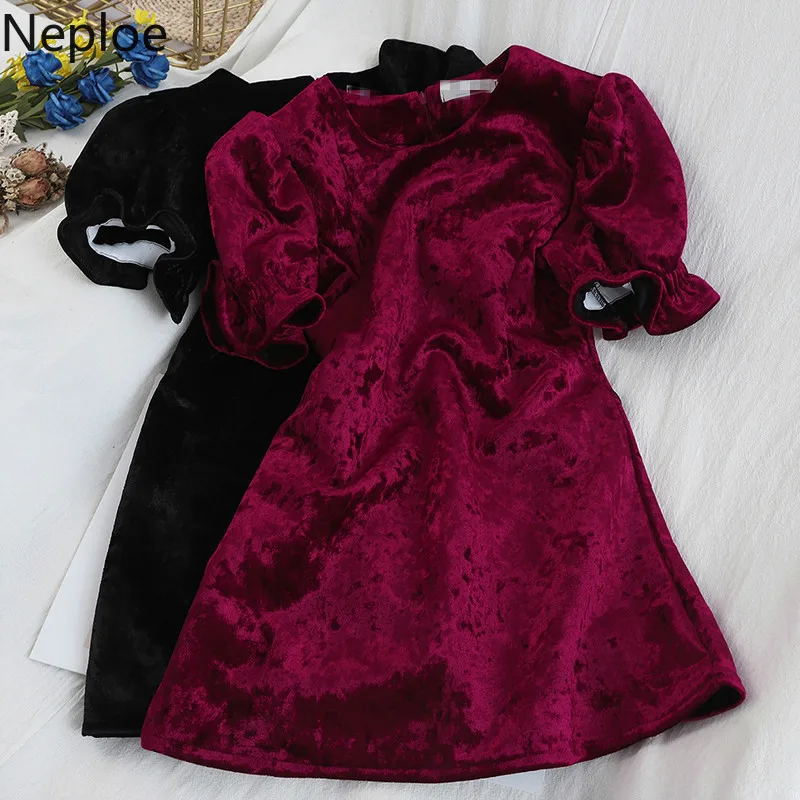 Neploe/платье трапециевидной формы с высокой талией и круглым вырезом Пышное Платье