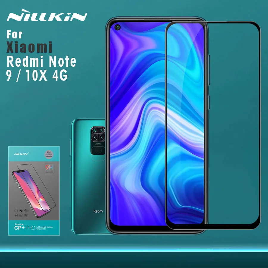 

for Xiaomi Redmi Note 9 10X 4G Tempered Glass Screen Protector Nillkin CP+PRO Full Cover Glass