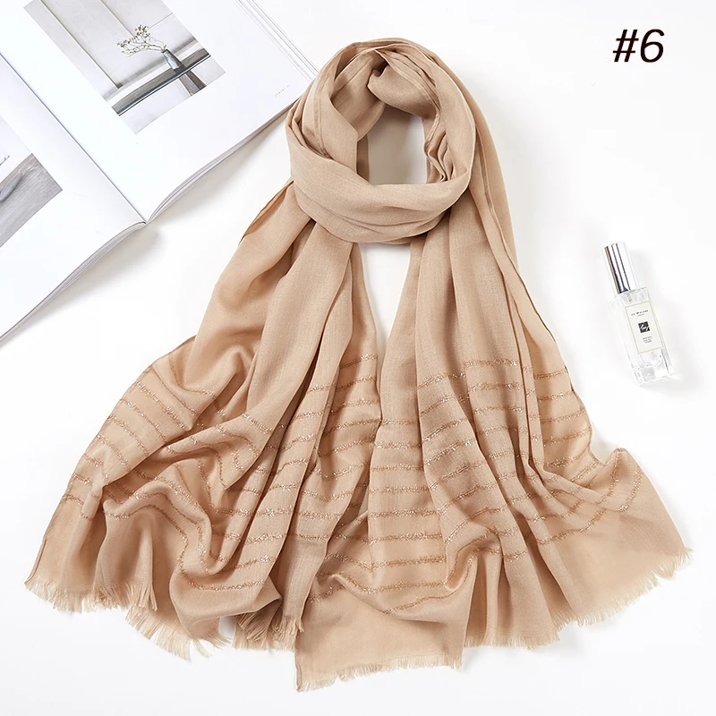 Plain Shimmer maxi cotton scarf hijab solid Fringed shawls glitter muslim long muslim head wrap turbans scarves/scarf 10PCS/LOT