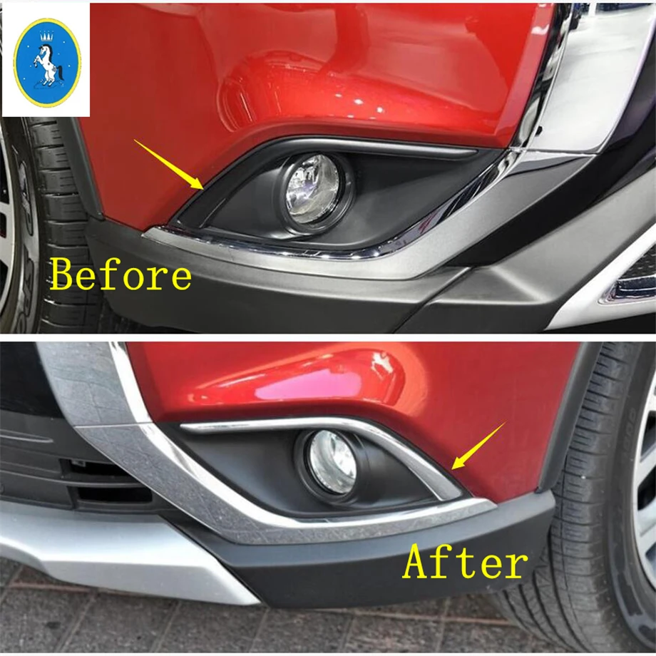 

Front Fog Lights & Lamp Eyelid Eyebrow Decoration Cover Trim Fit For Mitsubishi Outlander 2019 ABS Exterior Refit Kit