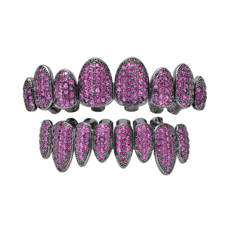 Хип-хоп кубические циркониевые Зубные коронки рот панковские зубные колпачки