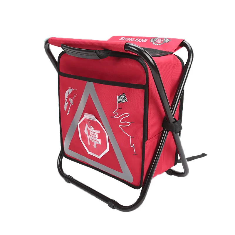 

1 Pcs Warning Light Flashing Multifunctional Warning Chair Car Leisure Warning Chair Bag Emergency Rescue Package Reflective