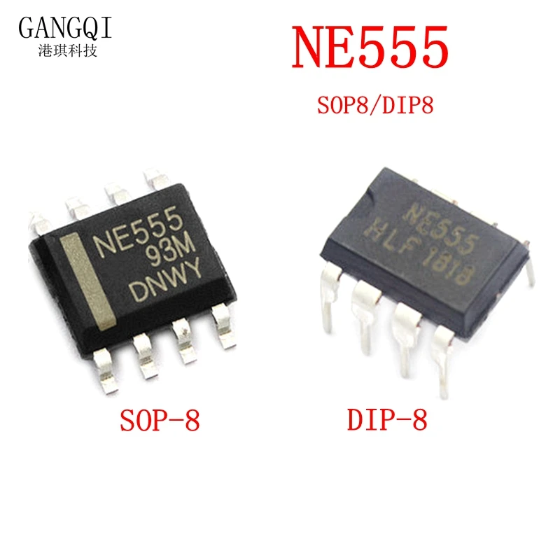 10PCS/LOT New NE555 NE555P NE555N 555 Timers DIP-8 8 Pin DIP Sockets /SOP-8 SMD NE555DR IC