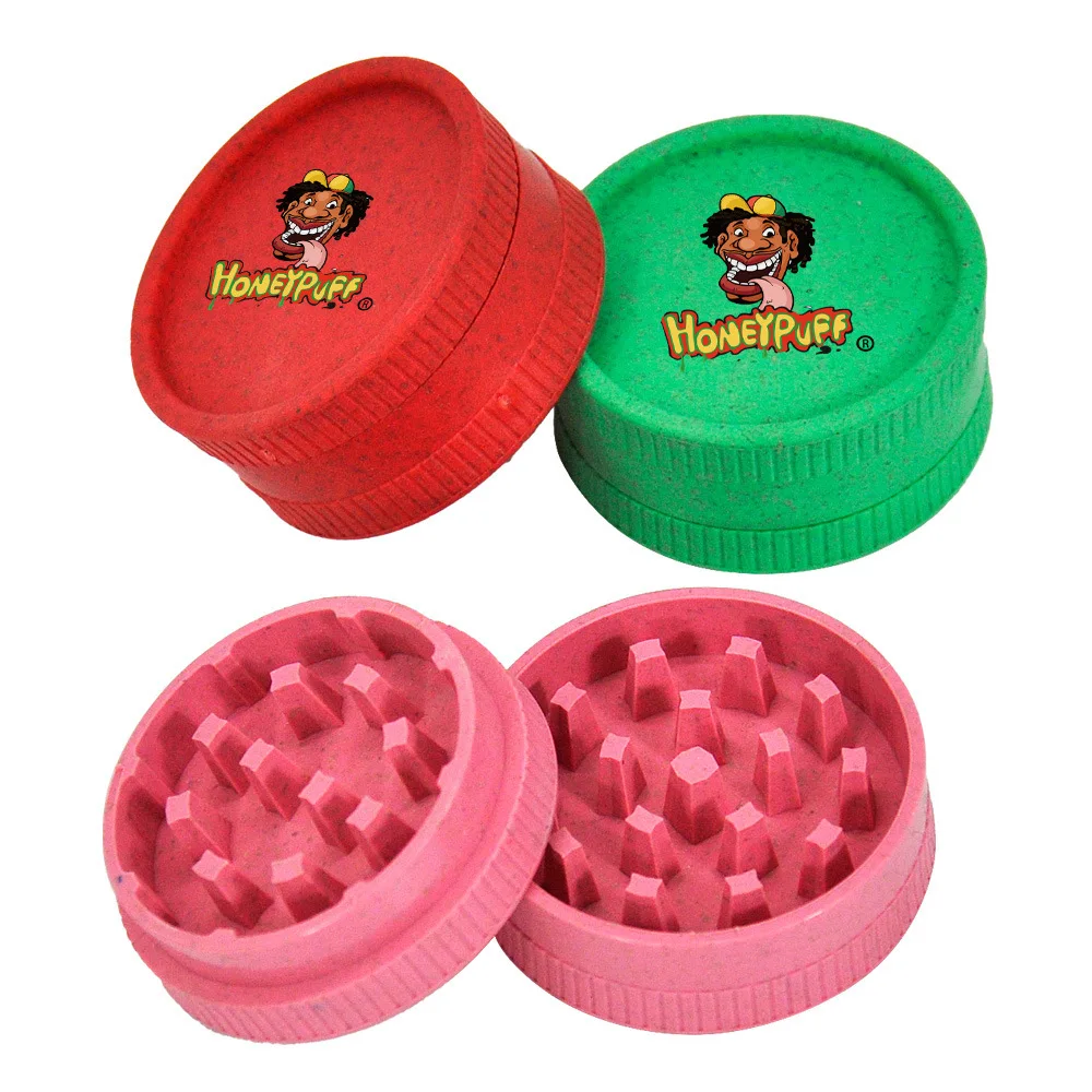 

2 Layers Eco-friendly Biodegradable Plastic Tobacco Grinder Mill Grinder Herb Spice Crusher 56mm Pipe Smoking Grinder