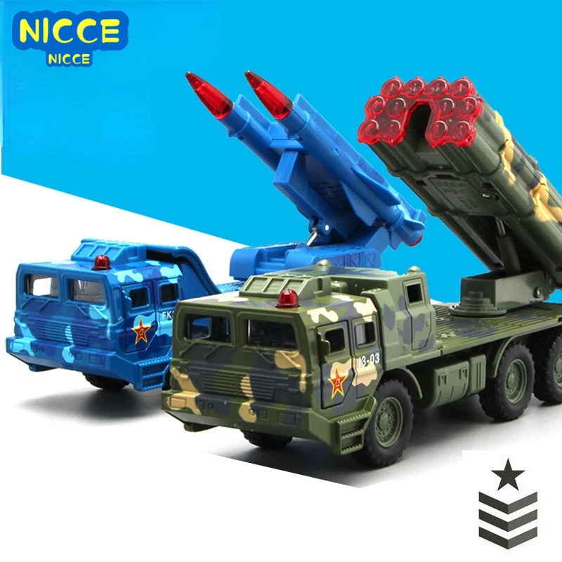 

Nicce 1:32 Alloy Military Model Simulation Rocket Launcher Anti-aircraft Gun Alloy Push Back Missile Truck Free Delivery