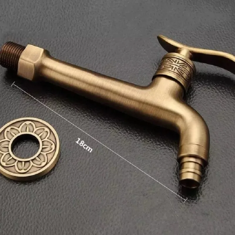 

Hot sale Antique Brass Bibcock, Outdoor Faucet, Brass Decorative Garden Tap/washing Machine Water Mixer Tap Free Shipping