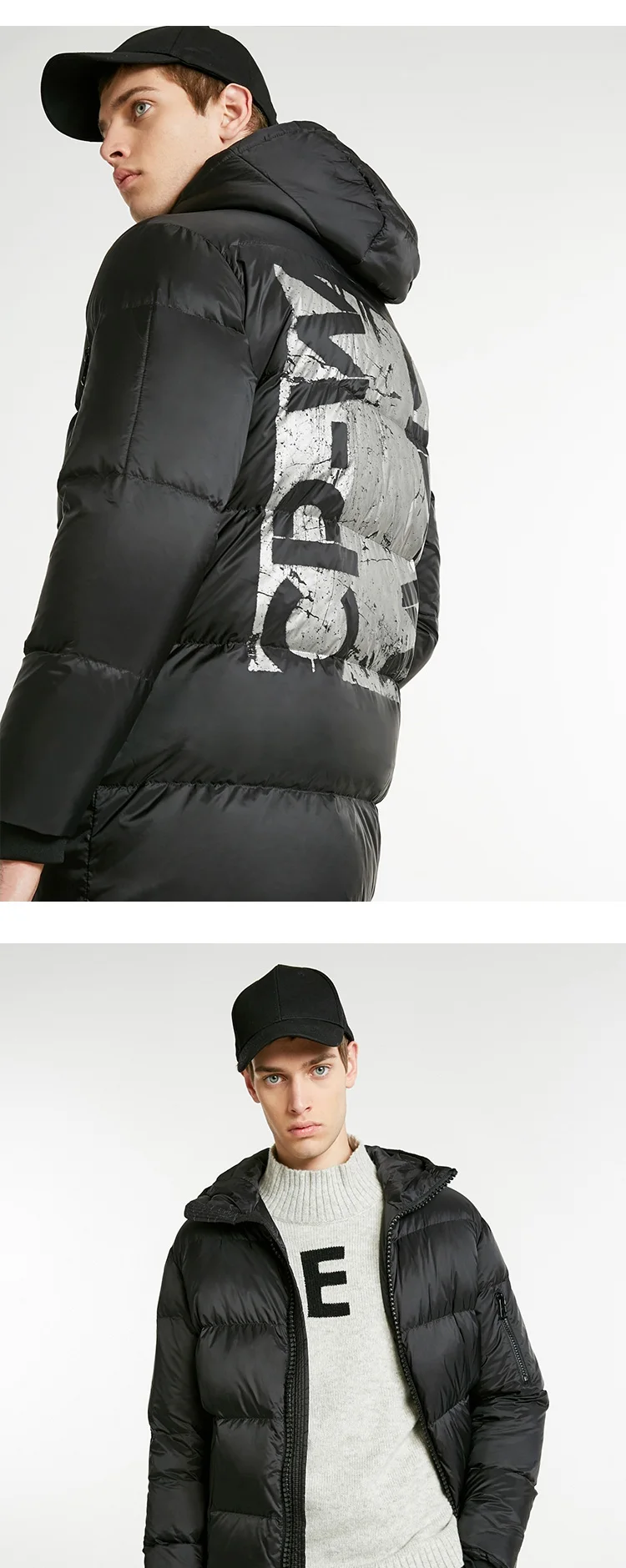JackJones мужской зимний длинный пуховик с капюшоном, парка, пальто, мужская одежда 218312537