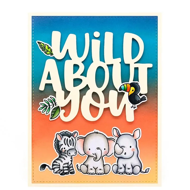 Трафареты для вырезания надписей Wild About You фото скрапбукинг альбом бумажные