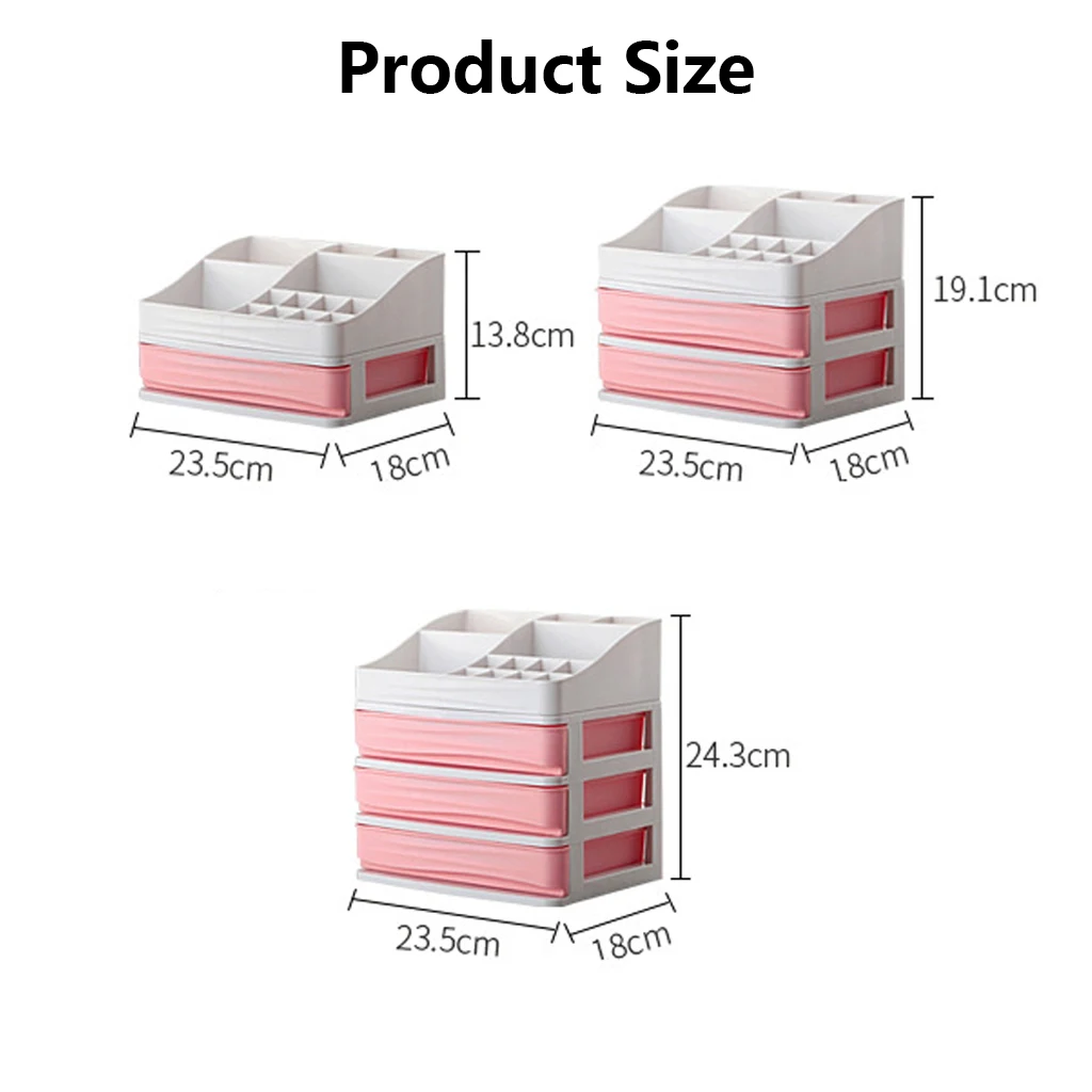 Органайзер для туалетного столика пластиковый косметический ящик контейнер