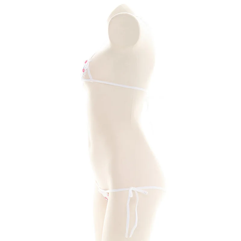 

Japanese Sexy Lingerie Lolita Kawaii Pink Color For Strawberry Mini Bikini Adult Cosplay Erotic Costumes Bra Women Underwear Set