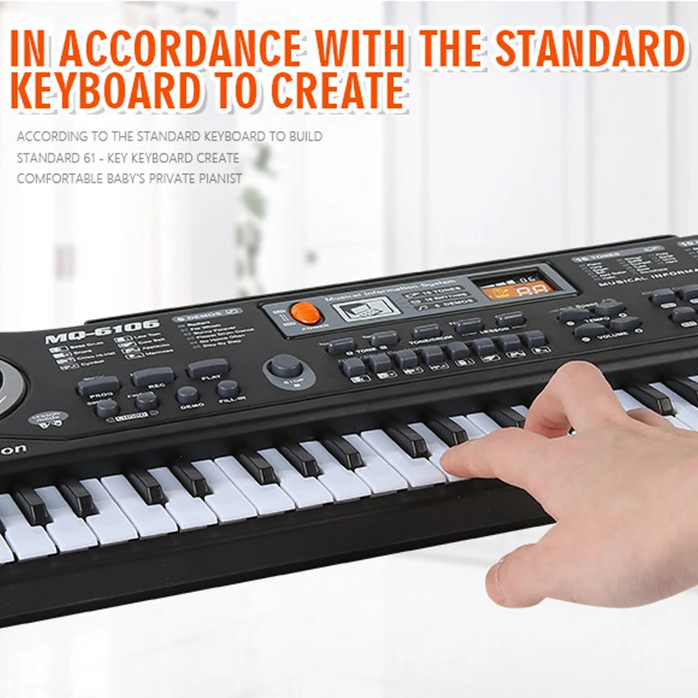 

Multi-function 61 Keys Keyboard Electronic Organ Microphone Musical Simulation Piano Children Portable Learning Brain Toy Gift