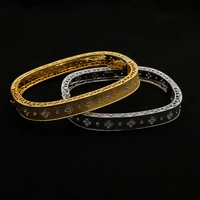 amorita boutique 925 sliver 18k gold silky zircon bangle for lady bridal wedding luxry bangle flower clasp bangle italy