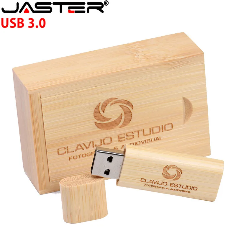 Деревянный USB флеш накопитель JASTER с бесплатным логотипом коробкой карта памяти 64