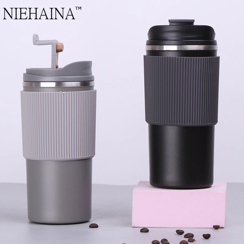 

480ML Thermos Flask Coffee Mug Dobble Thickened Big Car Thermos Mug Travel Thermo Cup Thermosmug For Gifts Vacuum Flask