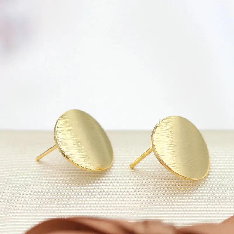 12MM handgemachte DIY Ohrring machen liefert 14K Gold Farbe vergoldet Post Ohrringe Erkenntnisse für DIY Tropfen Ohrringe Schmuck Zubehör – Detail 1