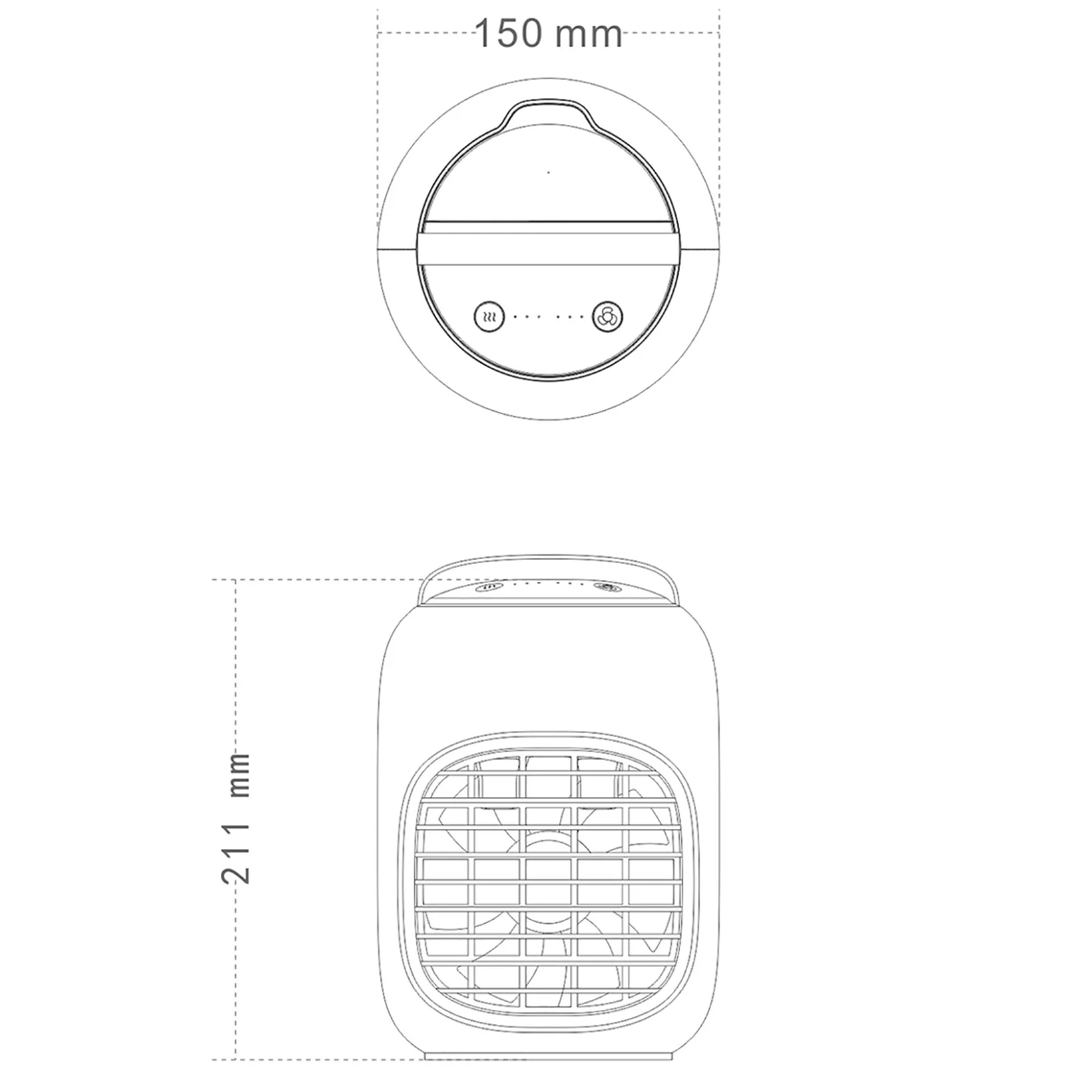 

Air cooler-three speeds (built-in battery 4000mAh) Portable Air Conditioner Fan, Rechargeable Mini Desktop Air Conditioner Fan