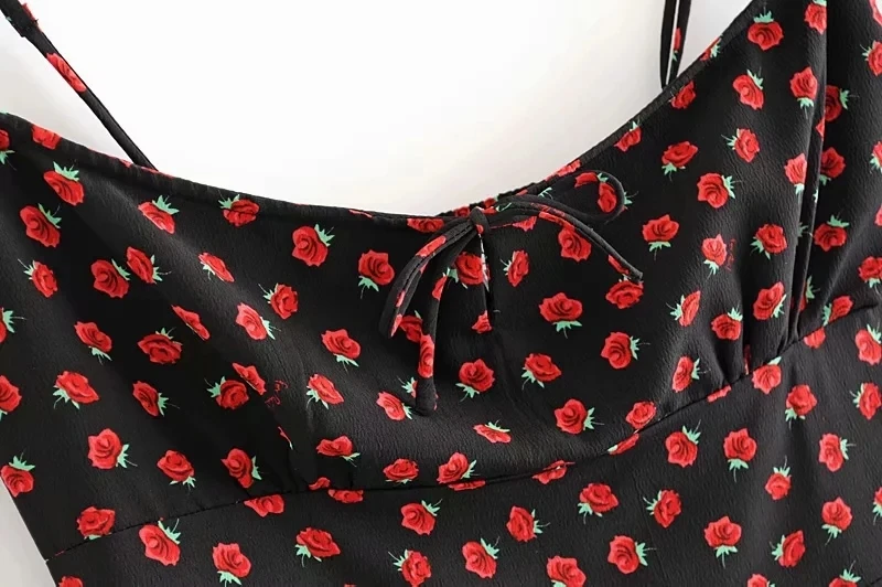 

Summer Women Dress Black Floral Retro Strawberry Casual Elegant Sexy Dress Off Shoulder Skirt Dress For Women 2021 dress