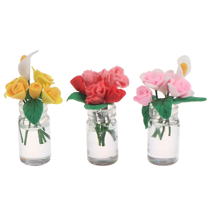 

1:12 миниатюрный кукольный домик, искусственная мебель, горшечные растения, «сделай сам», аксессуары для кукольного дома, детские игрушки, до...