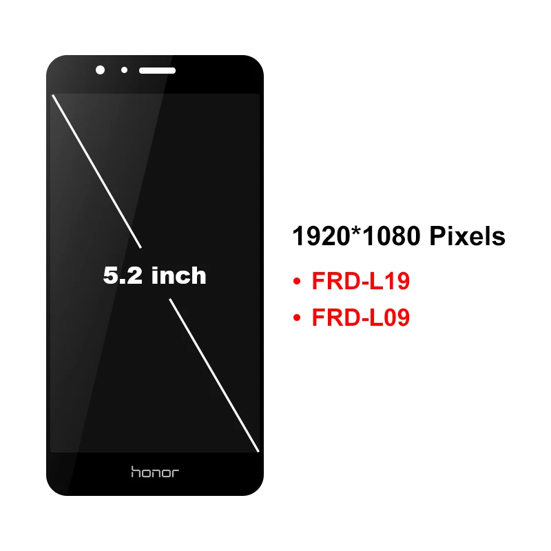 5 2 for huawei honor 8 lcd frd l19 frd l09 display touch digitizer sensor glass panel assembly parts for honor 8 display free global shipping