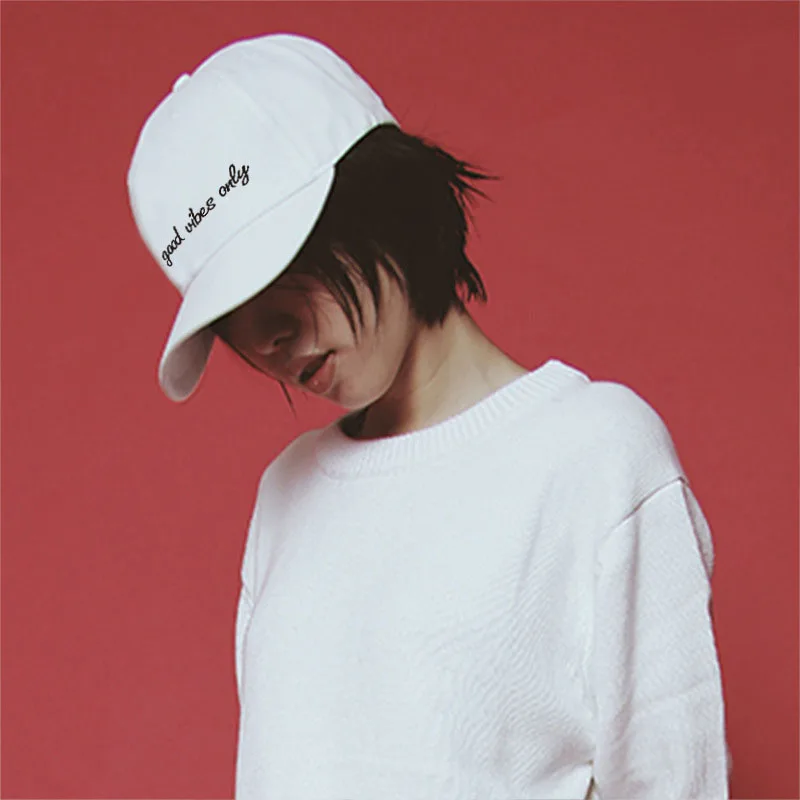 Glaedwine модные хип-хоп шляпы шляпа для мужчин женщин Хорошие Vibes папа Шляпа Вышитая
