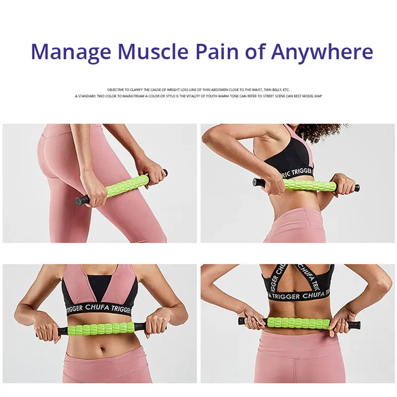 Роликовый массажер для занятий йогой инструмент массажа глубоких тканей снятия