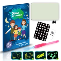 a3a4a5 3d luminous drawing board pad writing painting board draw with light fun and developing toy for kids gift