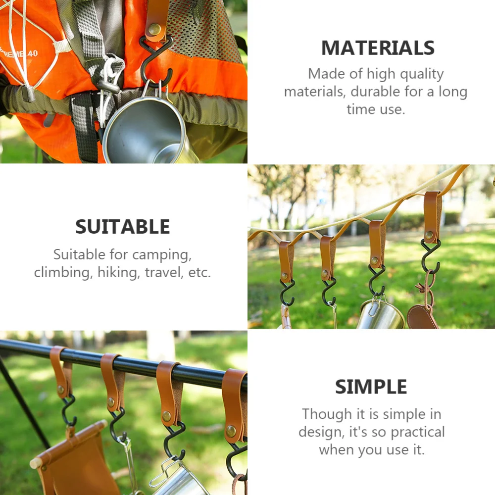 

8pcs Outdoor Cookware Hanging Buckles Outdoor Hooks for Camping Hiking