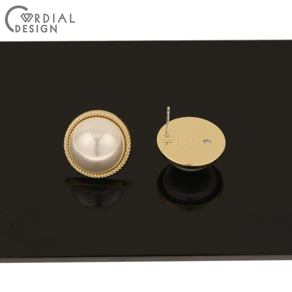 

Cordial Design 50Pcs 19*19MM Jewelry Accessories/Hand Made/Round Shape/Imitation Pearl/Earring Findings/DIY Making/Earrings Stud