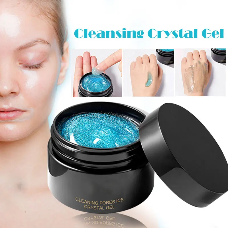 

Skin Cleansing Crystal Gel Deep Cleans Pores and Absorbs Dirt Oil Control Moisturizing Brightening Skin Facial Cleanser