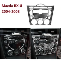 fit for mazda rx 8 se3p jm1fe 2004 2008 carbon fiber cd console panel air conditioning panel cover
