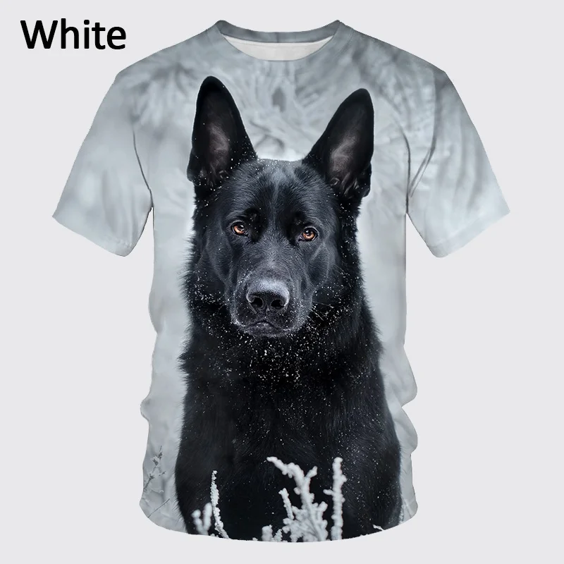 Летняя Модная рубашка топ рисунок немецкой овчарки на Хэллоуин 3D печать животные