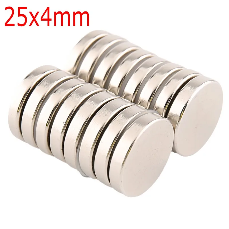 

2/5/10/20 Pcs 25x4 Round NdFeB Neodymium Magnet N35 Super Powerful imanes Permanent Magnetic Disc