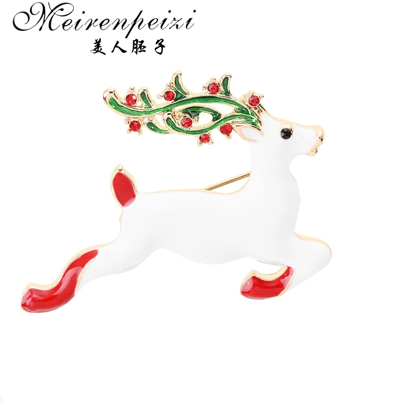 Meirenpeizi Merry Christmas Броши Булавки милый Санта Клаус шляпа перчатки колокольчики носки пончики Конфета Эмаль Булавка значки брошь