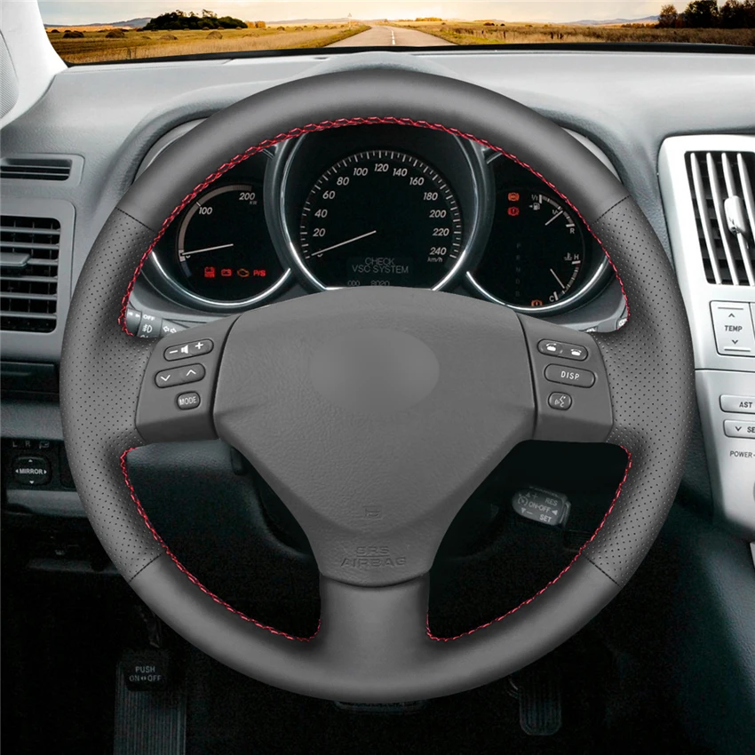 

DIY Anti-Slip Wear-Resistant Steering Wheel Cover For Lexus RX330 RX400h RX400 2004-2007 Car Interior Decoration