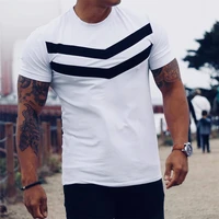 new men t shirt cotton short sleeves black undershirt male solid stripe mens tee summer brand clothing homme camiseta masculina
