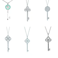 original brand womens 925 jewelry sterling silver neck necklace man chain key choker pendant