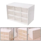 Шкаф пластиковый с 9 выдвижными ящиками, Настольная корзина для макияжа, органайзер для ювелирных изделий E15B