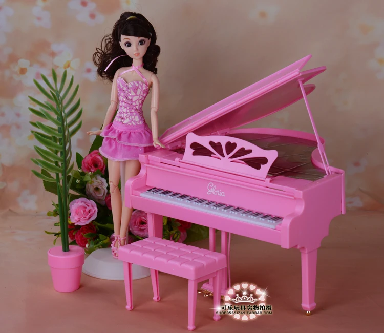 Новая мебель розовая имитация пианино для куклы Барби 1/6 игрушечные аксессуары