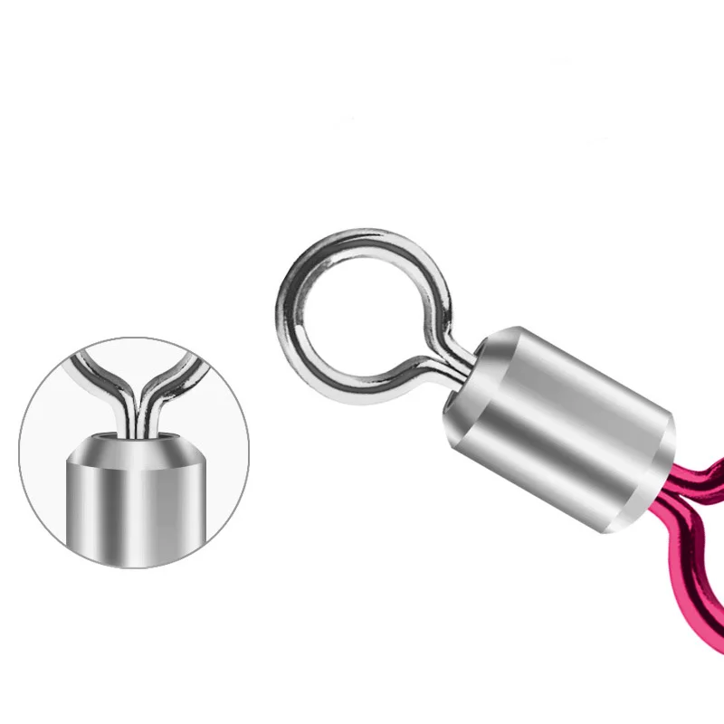 Двойной цвет 100 шт. рыболовный баррель Подшипник Rolling поворотное твердое кольцо LB