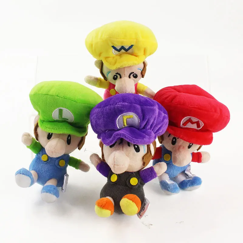 

15cm Mario Bros Plush Toy Baby Mario Luigi Wario Waluigi Soft Stuffed Dolls For Kids Xmas Gift