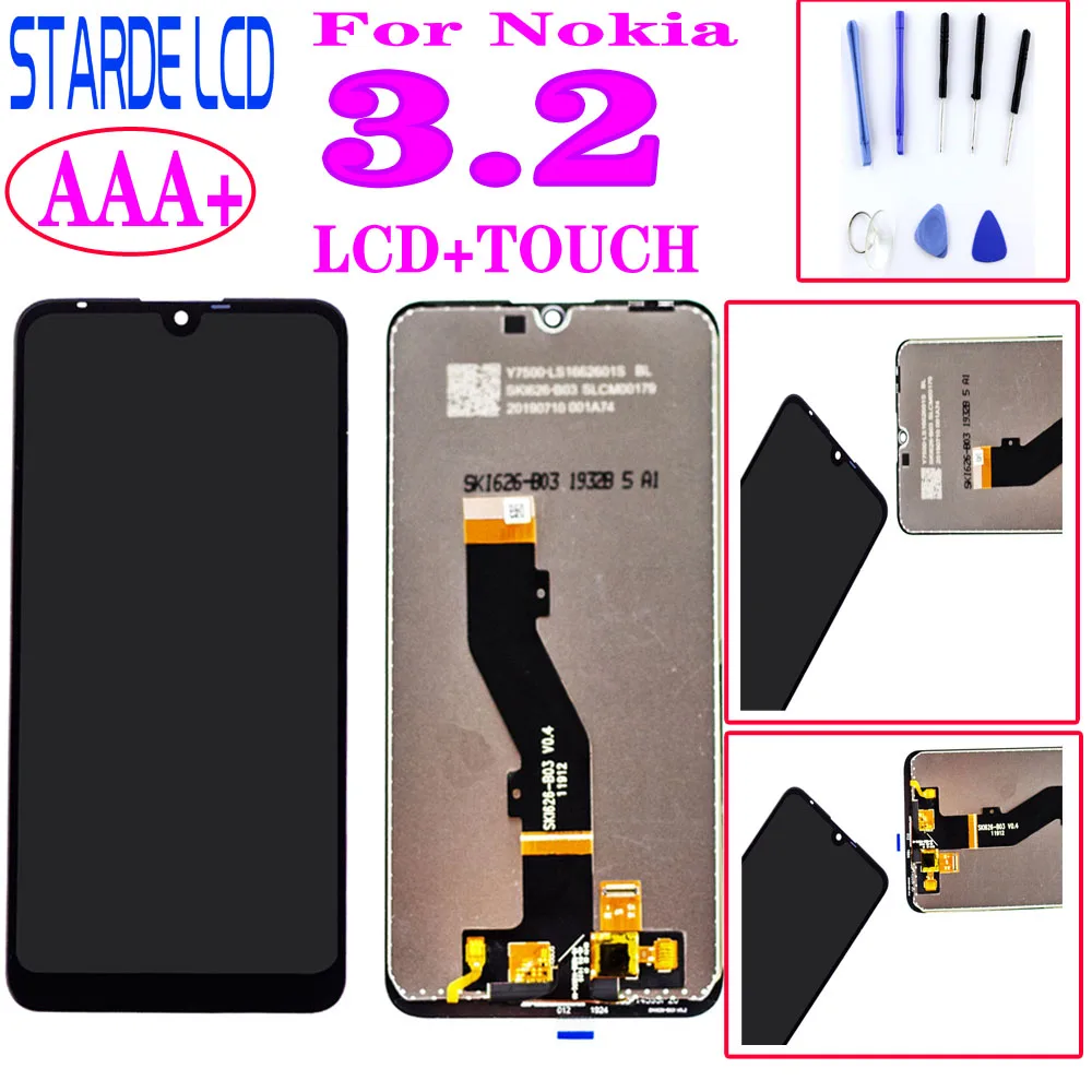 Для Nokia 3 2 ЖК дисплей сенсорный экран дигитайзер панель Стекло в сборе с рамкой