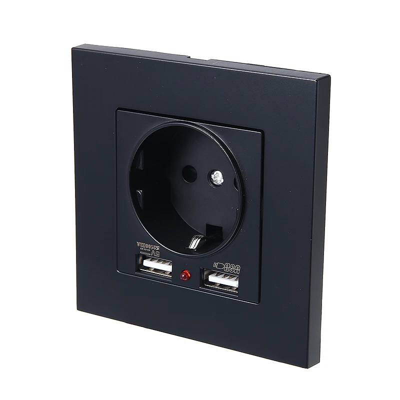 Настенная розетка 230 В с двумя USB-портами 2 1 а домашнее настенное зарядное
