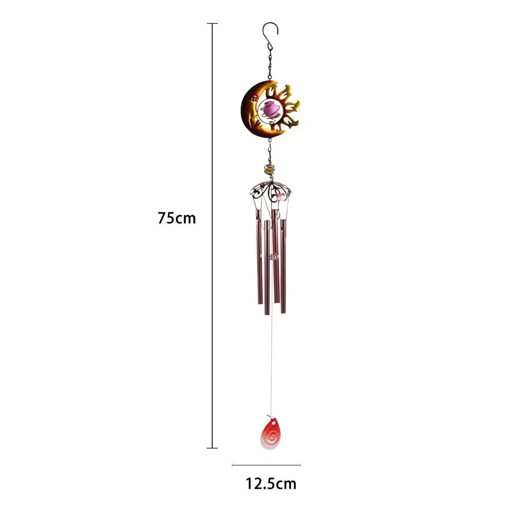 

Sun Moon Wind Chimes Metal Crafts Luminous Creative Home Decorations Garden Balcony Pendants Wall Hangings Decoration Crafts